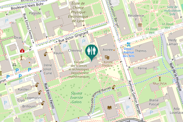Map showing location of Toilettes femmes