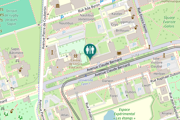 Map showing location of Avenue Pierre de Coubertin 33 Toilet