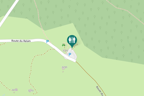 Map showing location of Route du Relais 3275 Toilet