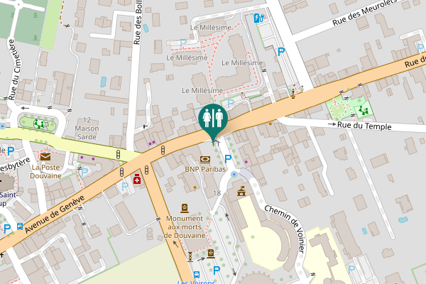 Map showing location of Rue du Centre 35 Toilet