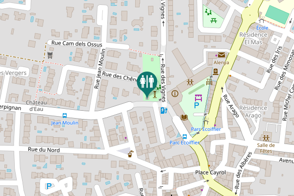 Map showing location of Avenue de Perpignan Toilet
