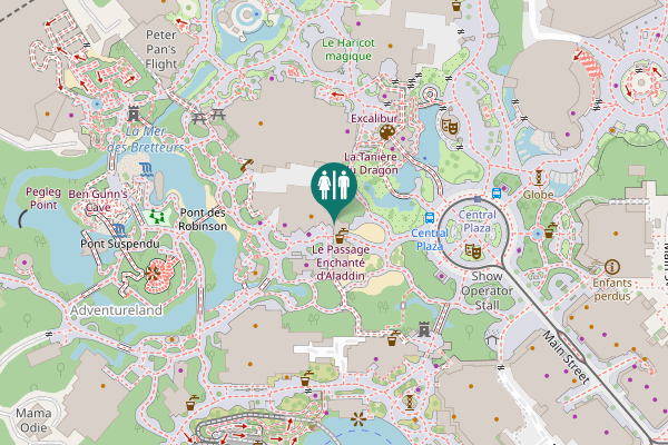 Map showing location of Chessy Toilet