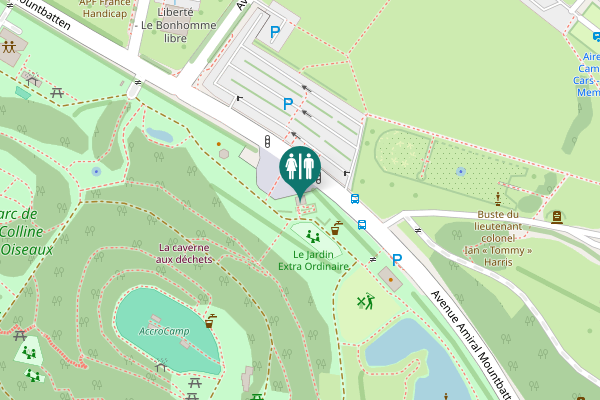 Map showing location of Esplanade Franck-Duncombe Toilet