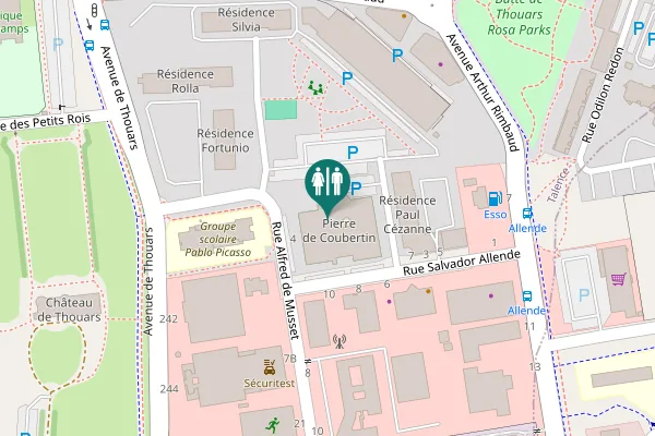 Map showing location of Rue Alfred de Musset 4 Toilet