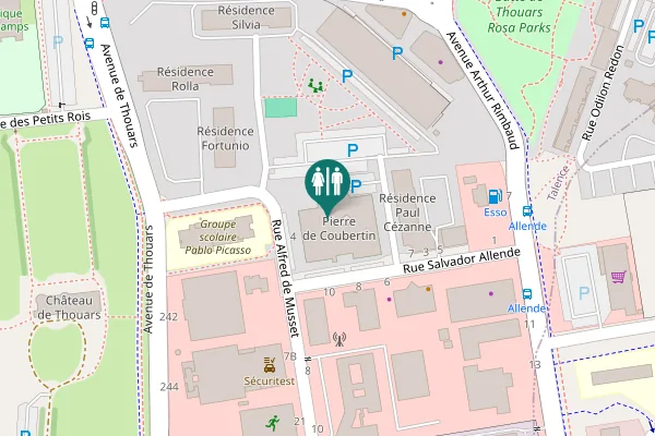 Map showing location of Rue Alfred de Musset 4 Toilet
