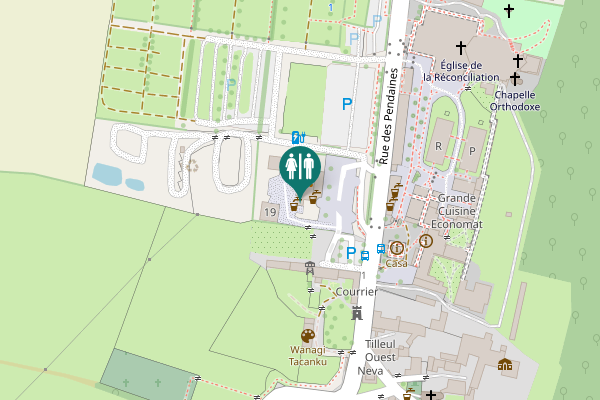 Map showing location of Taizé Toilet