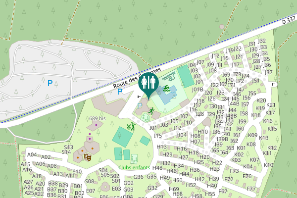 Map showing location of Seignosse Toilet