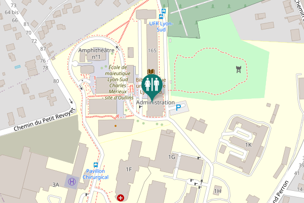 Map showing location of Chemin du Grand Revoyet 165 Toilet