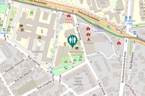 Map showing location of Rue Volney 8 Toilet