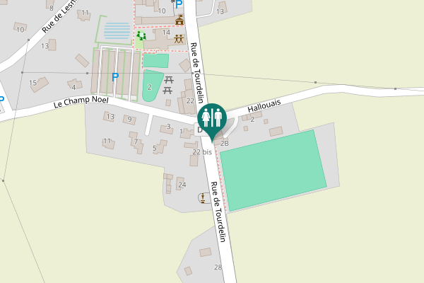 Map showing location of Rue de Tourdelin 22 bis Toilet