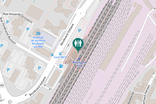 Map showing location of Boulevard Voltaire Toilet