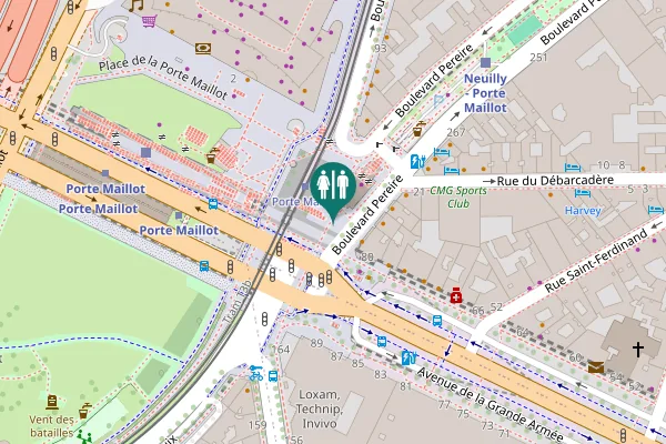 Map showing location of Avenue de la Grande Armée 82 Toilet