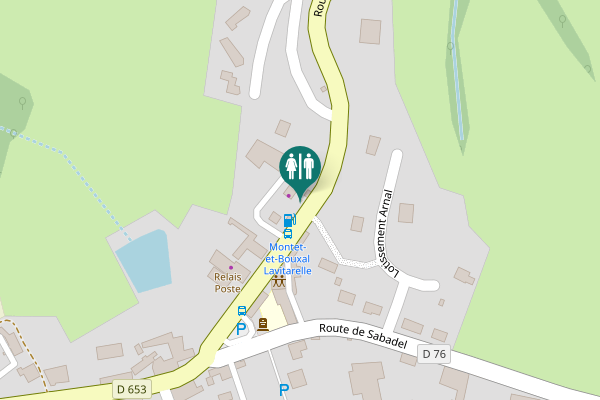 Map showing location of Route de Latronquière Toilet