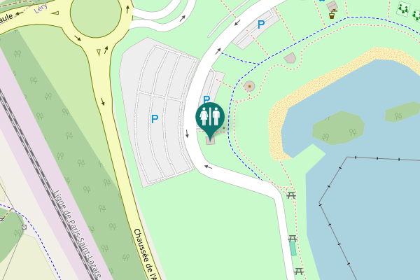 Map showing location of Léry Toilet