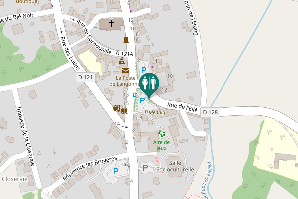 Map showing location of Place Morvan 12 Toilet