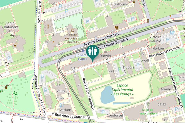 Map showing location of Rue Raphaël Dubois 1D Toilet