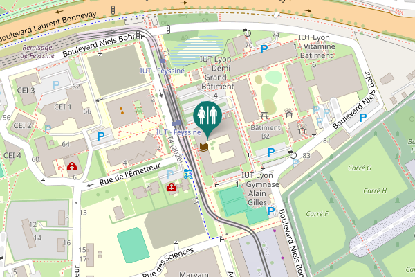 Map showing location of Rue de l'Émetteur 2 Toilet