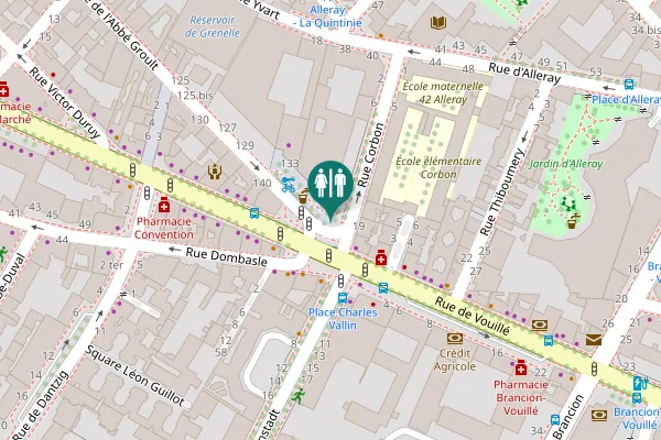 Map showing location of Rue de l'Abbé Groult 139 Toilet