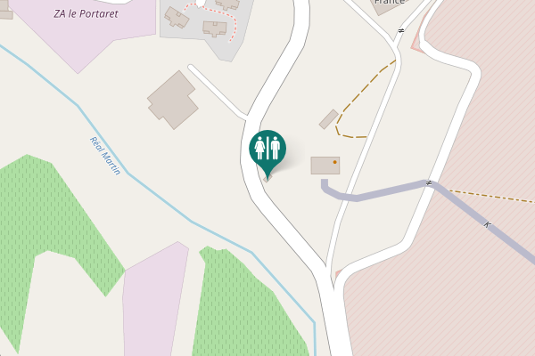 Map showing location of Le Cannet-des-Maures Toilet
