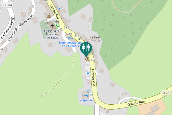 Map showing location of Grande Rue 527 Toilet