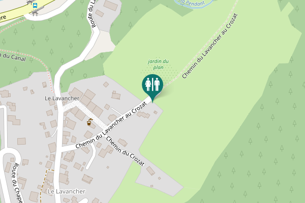 Map showing location of Chemin du Lavancher au Crozat Toilet