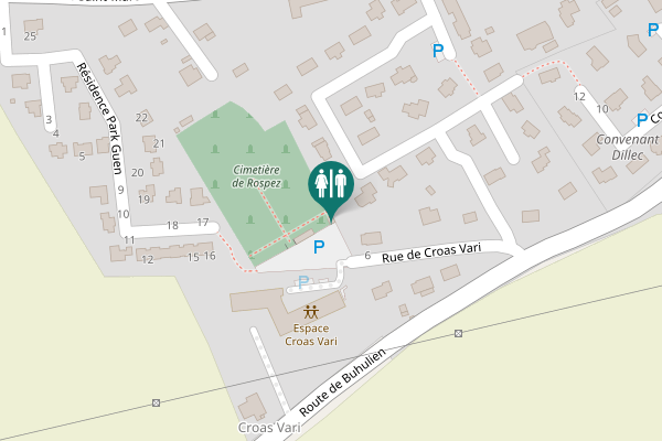 Map showing location of Rue de Croas Vari 6 Toilet