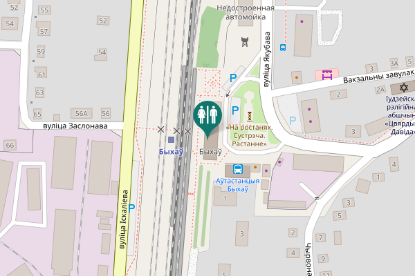 Map showing location of Прывакзальная плошча 1 Toilet