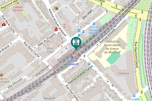 Map showing location of Place Albert Culot 1 Toilet