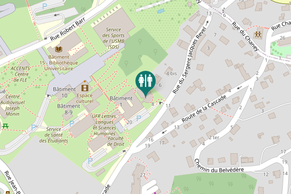 Map showing location of Rue du Sergent Jacques Revel 8 Toilet