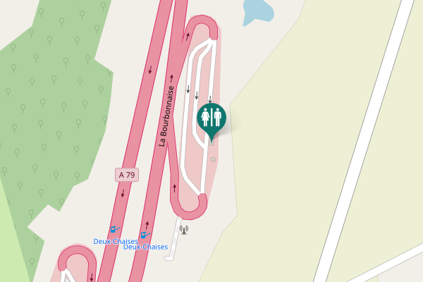 Map showing location of La Bourbonnaise Toilet