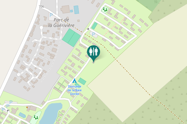 Map showing location of 706 Toilet