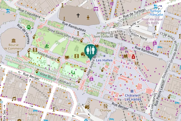 Map showing location of Allée André Breton 12 Toilet