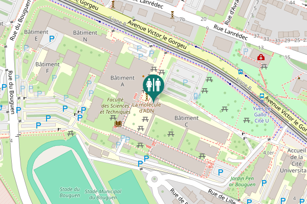 Map showing location of Rampe Toilet