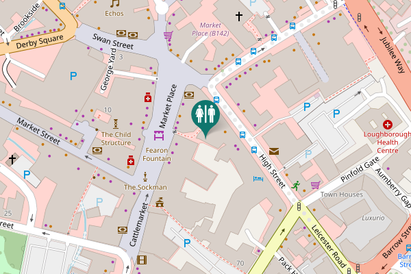 Map showing location of Market Yard Toilet