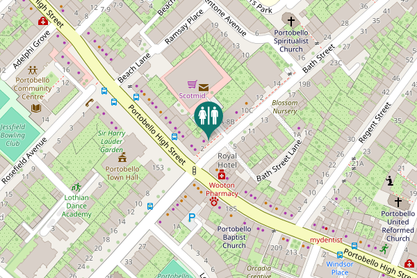 Map showing location of Bath Street 4 Toilet