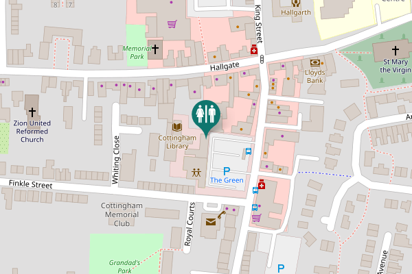 Map showing location of Hallgate 159 Toilet