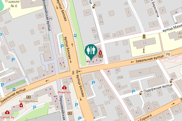 Map showing location of Завальная вуліца 29 Toilet