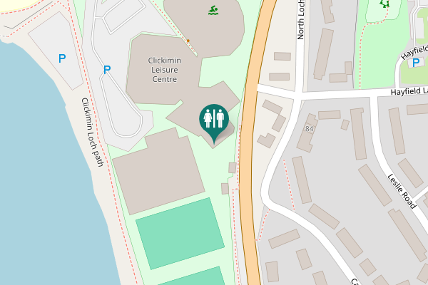 Map showing location of South Lochside Toilet