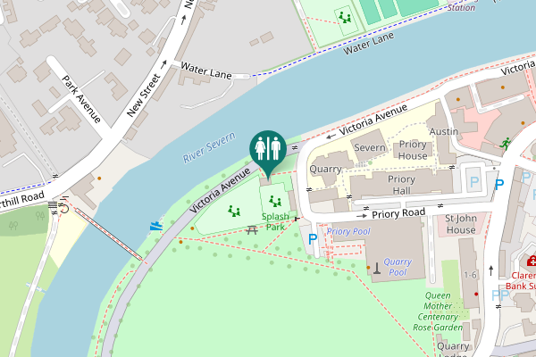 Map showing location of Victoria Avenue Toilet