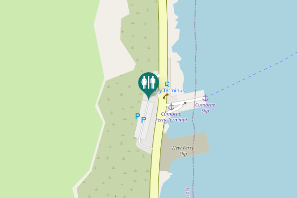 Map showing location of B896 Toilet