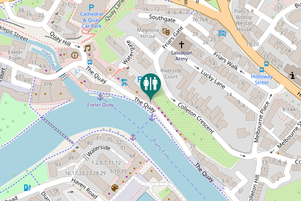 Map showing location of The Quay 14 Toilet