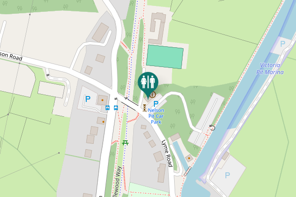 Map showing location of Lyme Road Toilet