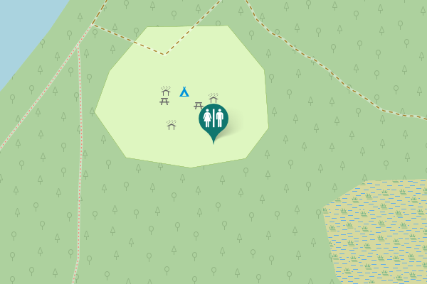 Map showing location of Р28/П2 Toilet