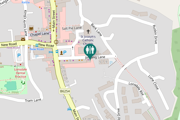 Map showing location of Jingling Lane 5 Toilet