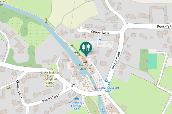 Map showing location of Bridge Road Toilet