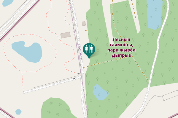 Map showing location of Baranavichy Toilet