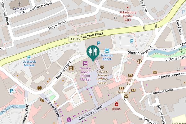 Map showing location of Market Walk 36-38 Toilet
