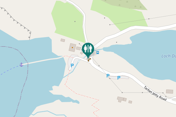 Map showing location of Tarbet Toilet