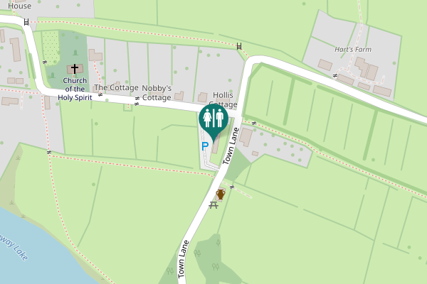 Map showing location of Town Lane Toilet