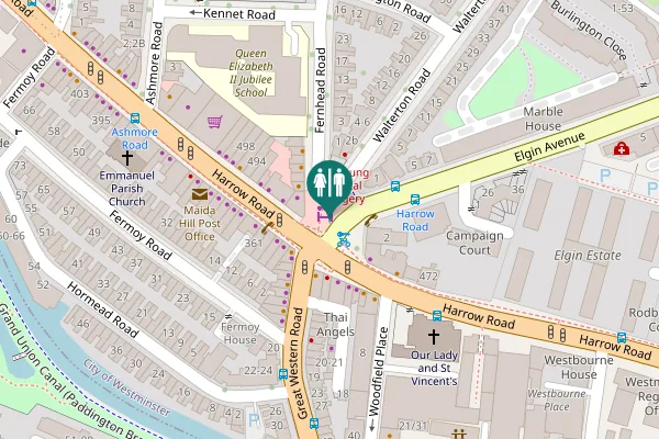 Map showing location of Elgin Avenue 2 Toilet